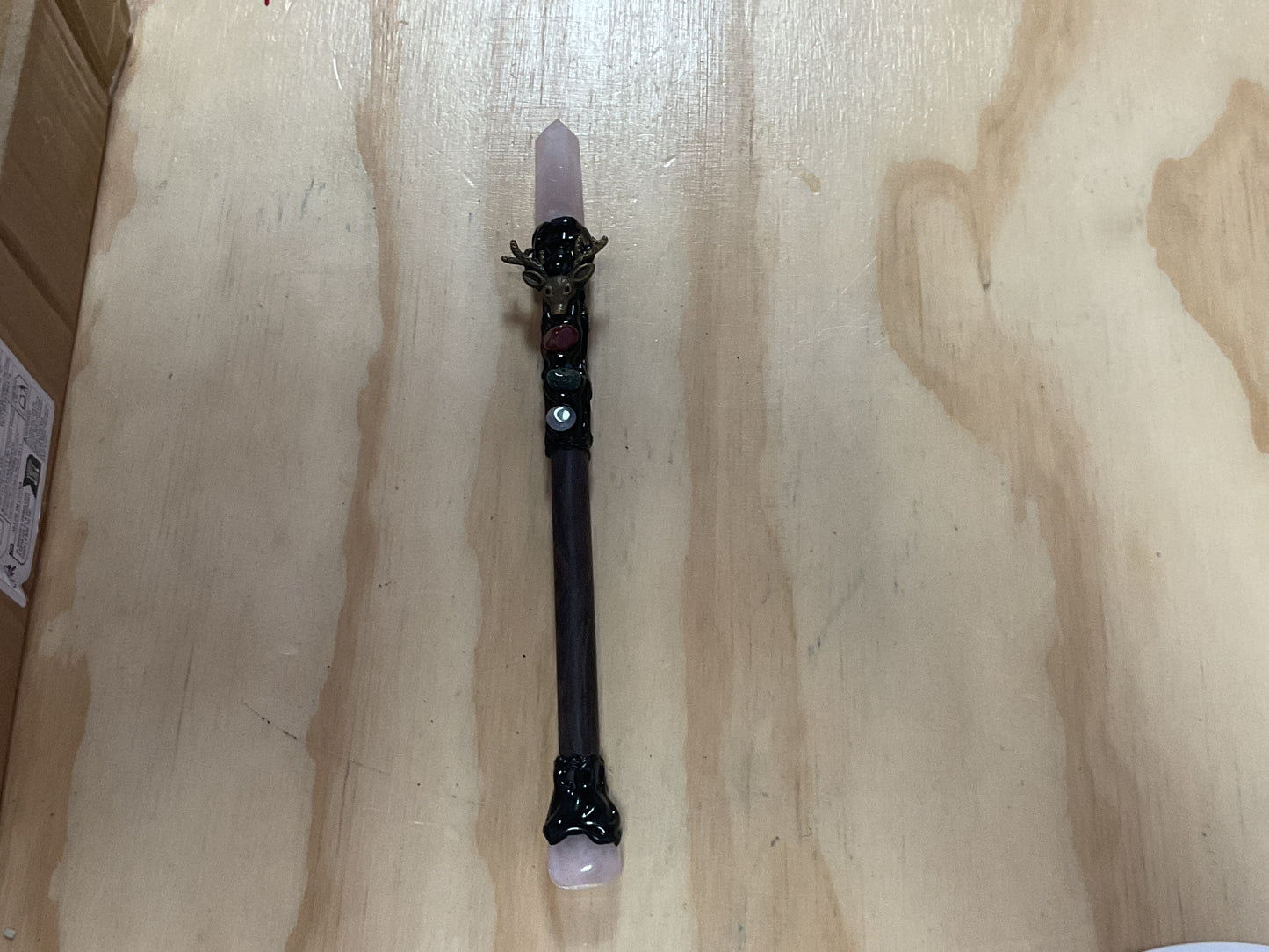 Rose Quartz Point Natural Crystal Magic Wand