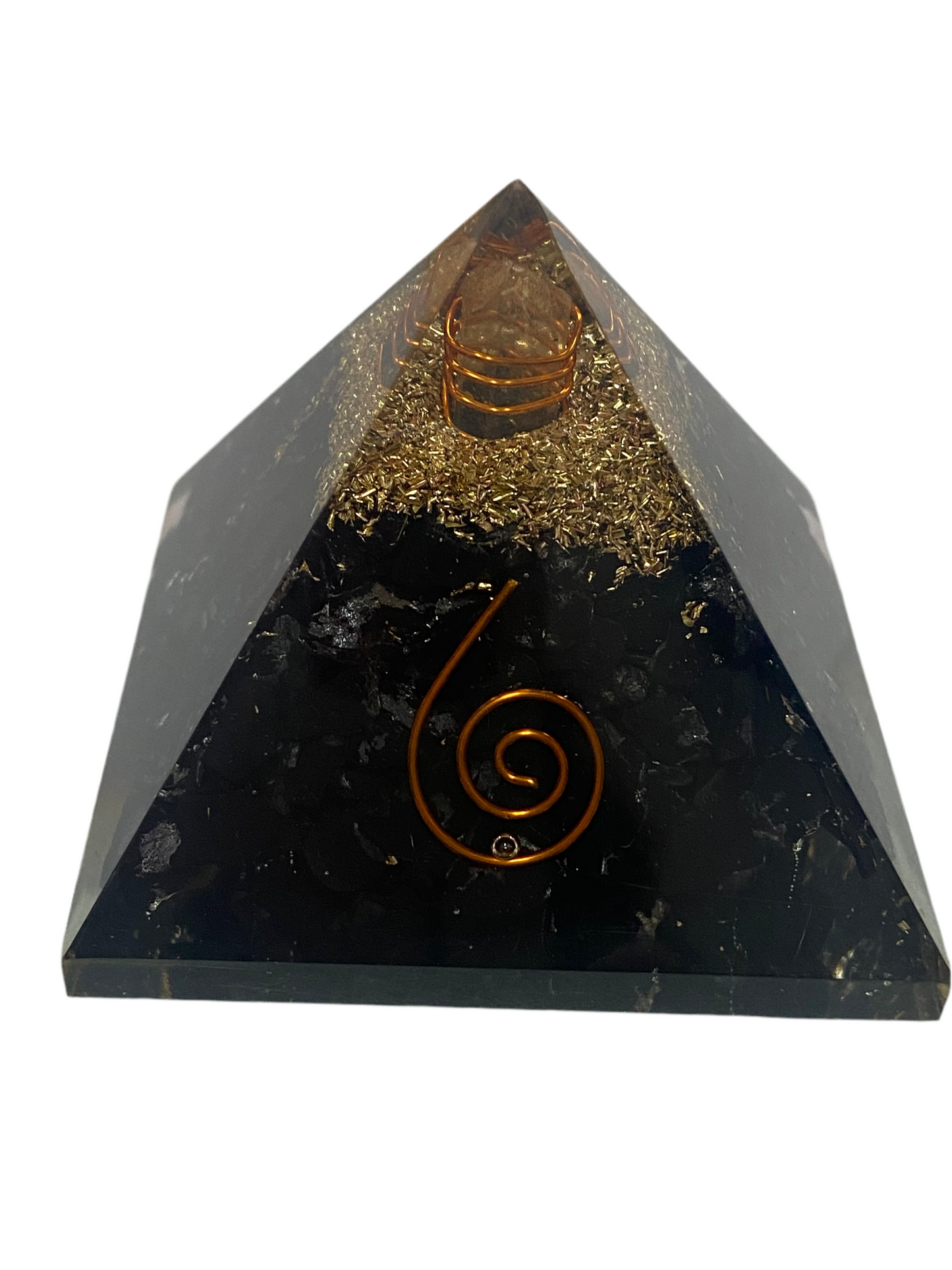 Medium Black Tourmaline Orgone Pyramid