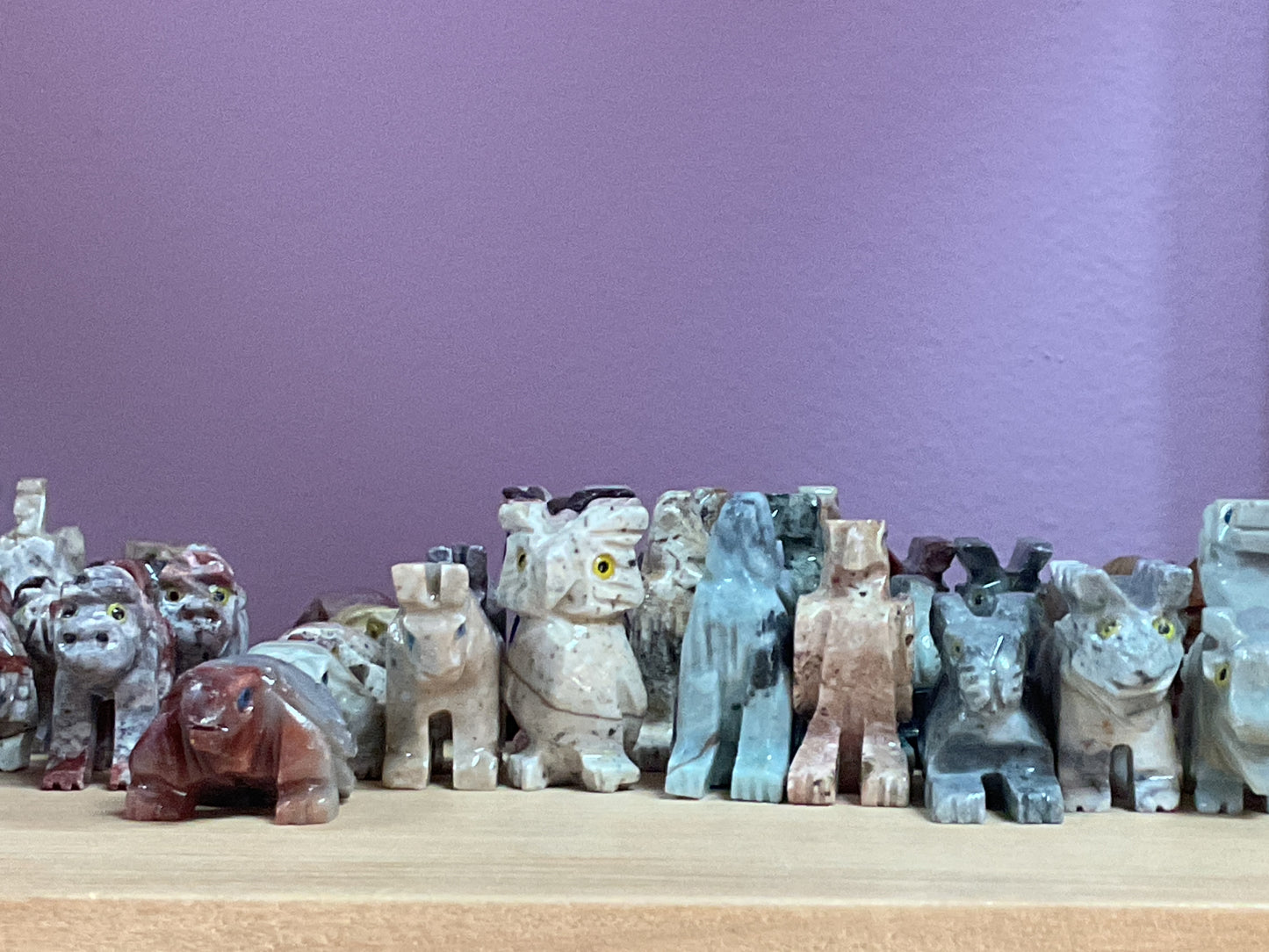 Animales de esteatita de 3 cm