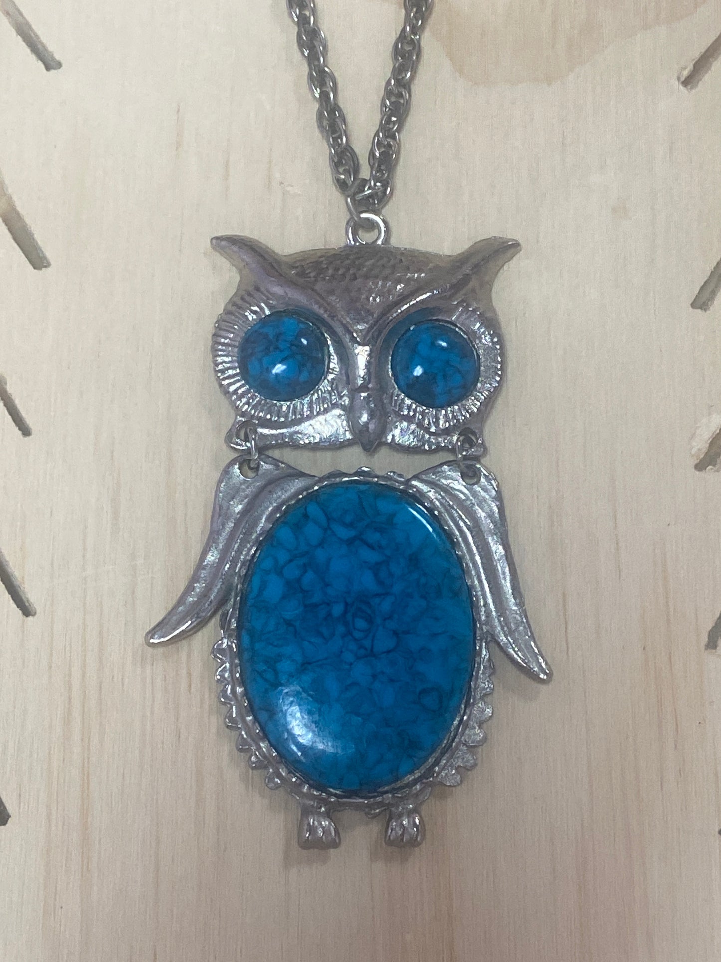 Vintage Owl Silver Plated Necklace