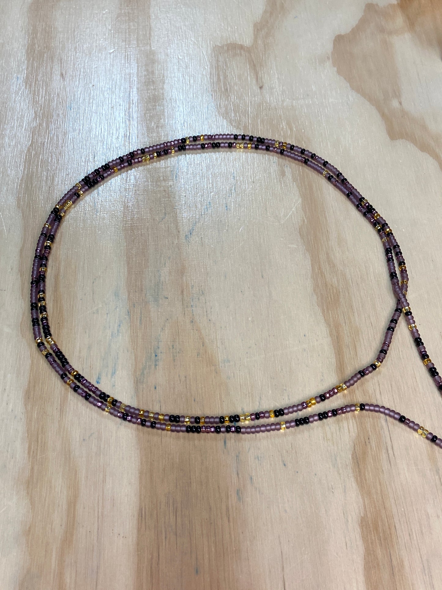Mixie Purple Waist Beads 55”