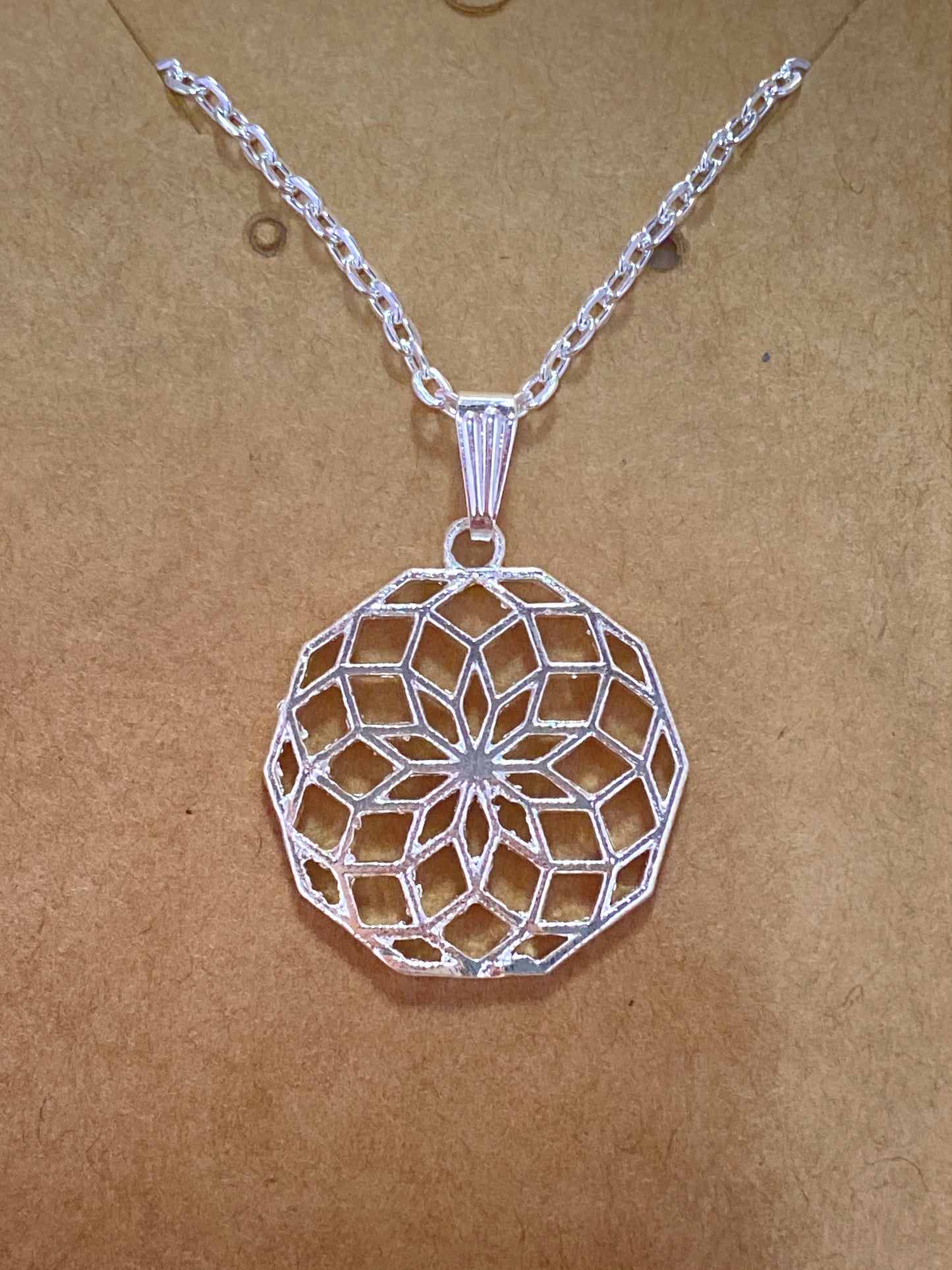 Flower of Life Silver Plated Necklace