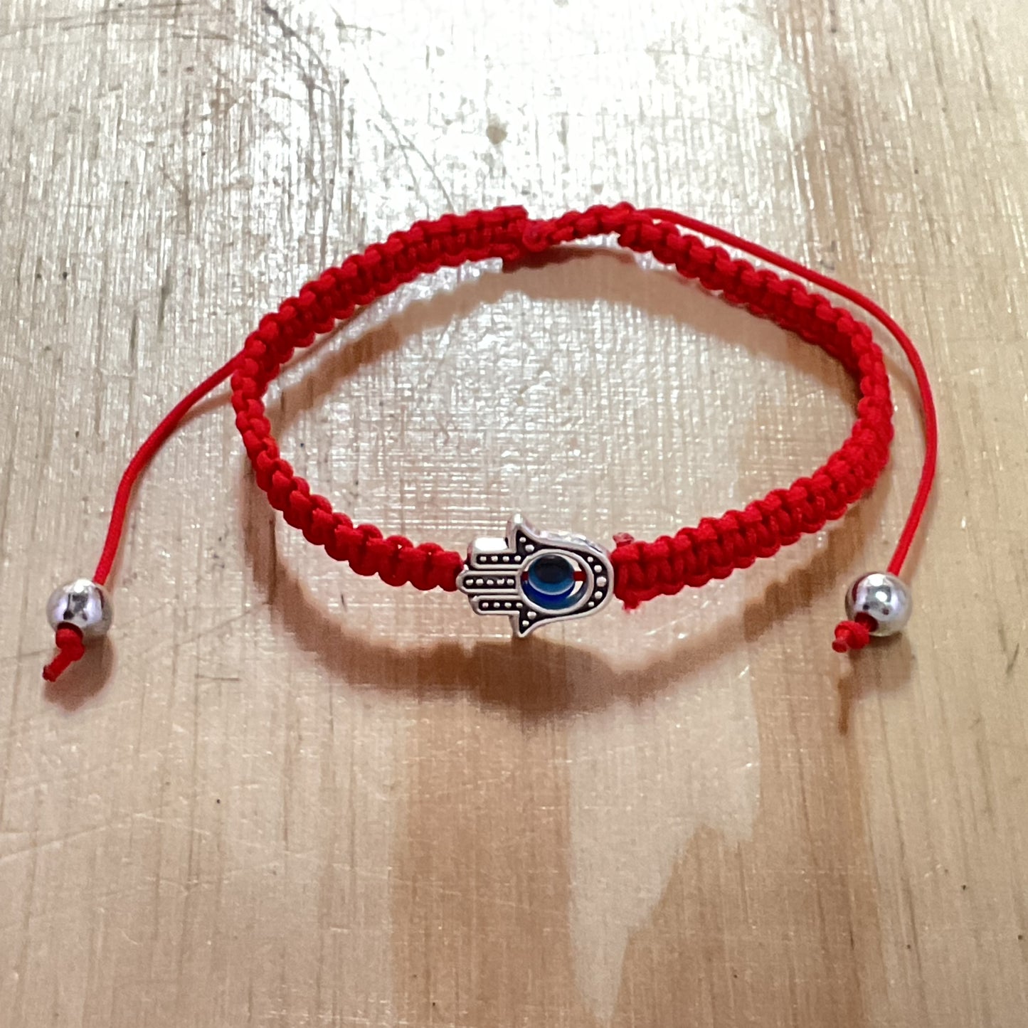Pulseras de mano de Hamsa con ojo malvado rojo