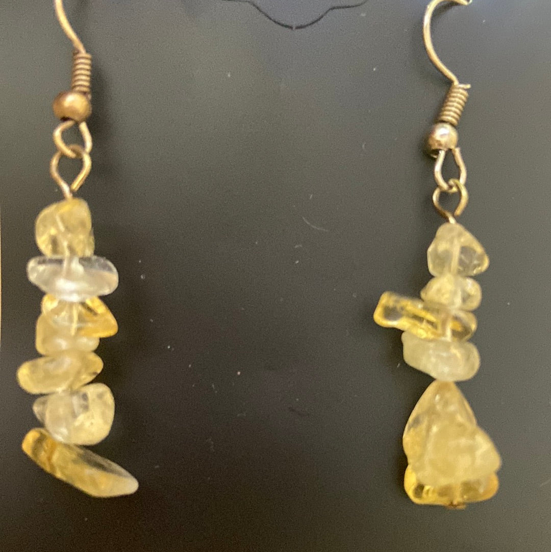 Pendientes de chip de citrino