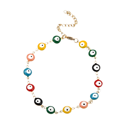 304 Stainless Steel Evil Eye Anklet