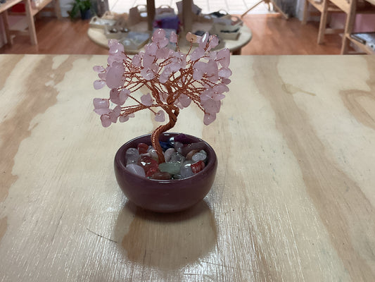 Rose Quartz Copper Tree