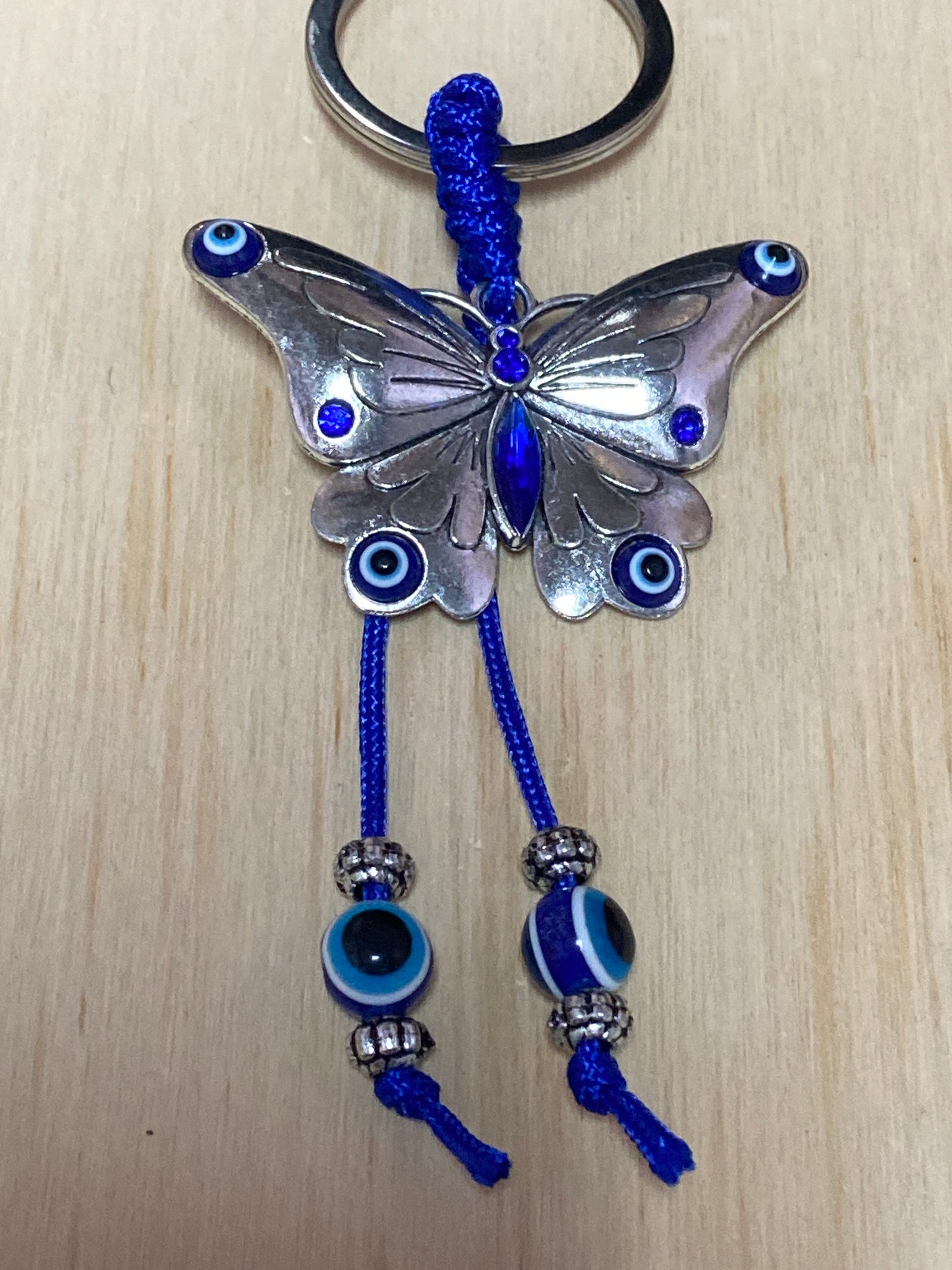 Butterfly Evil Eye Keychain