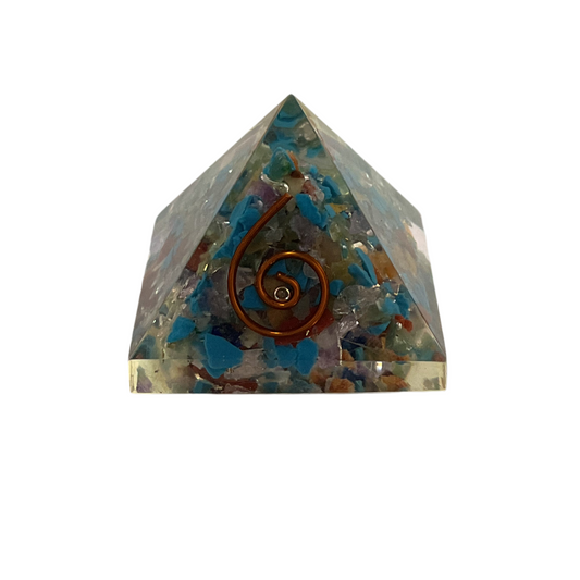 Small Mixed Stones Orgone Pyramid