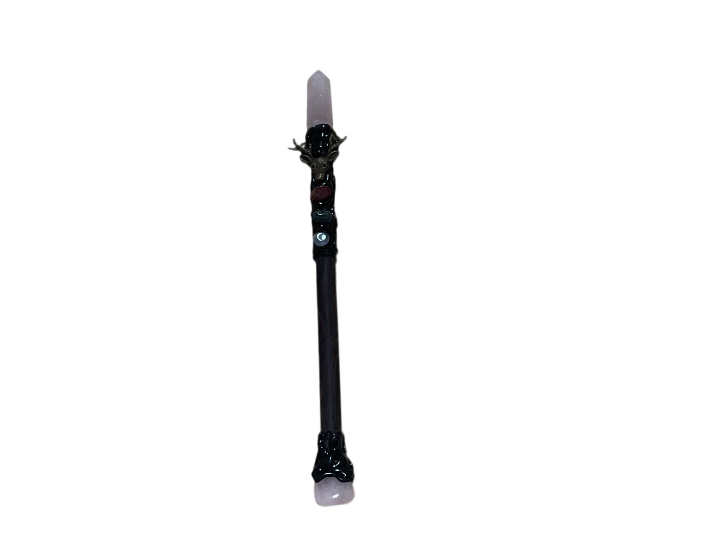 Rose Quartz Point Natural Crystal Magic Wand