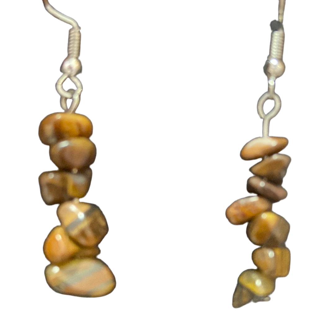 Tiger Eye Chip Earrings