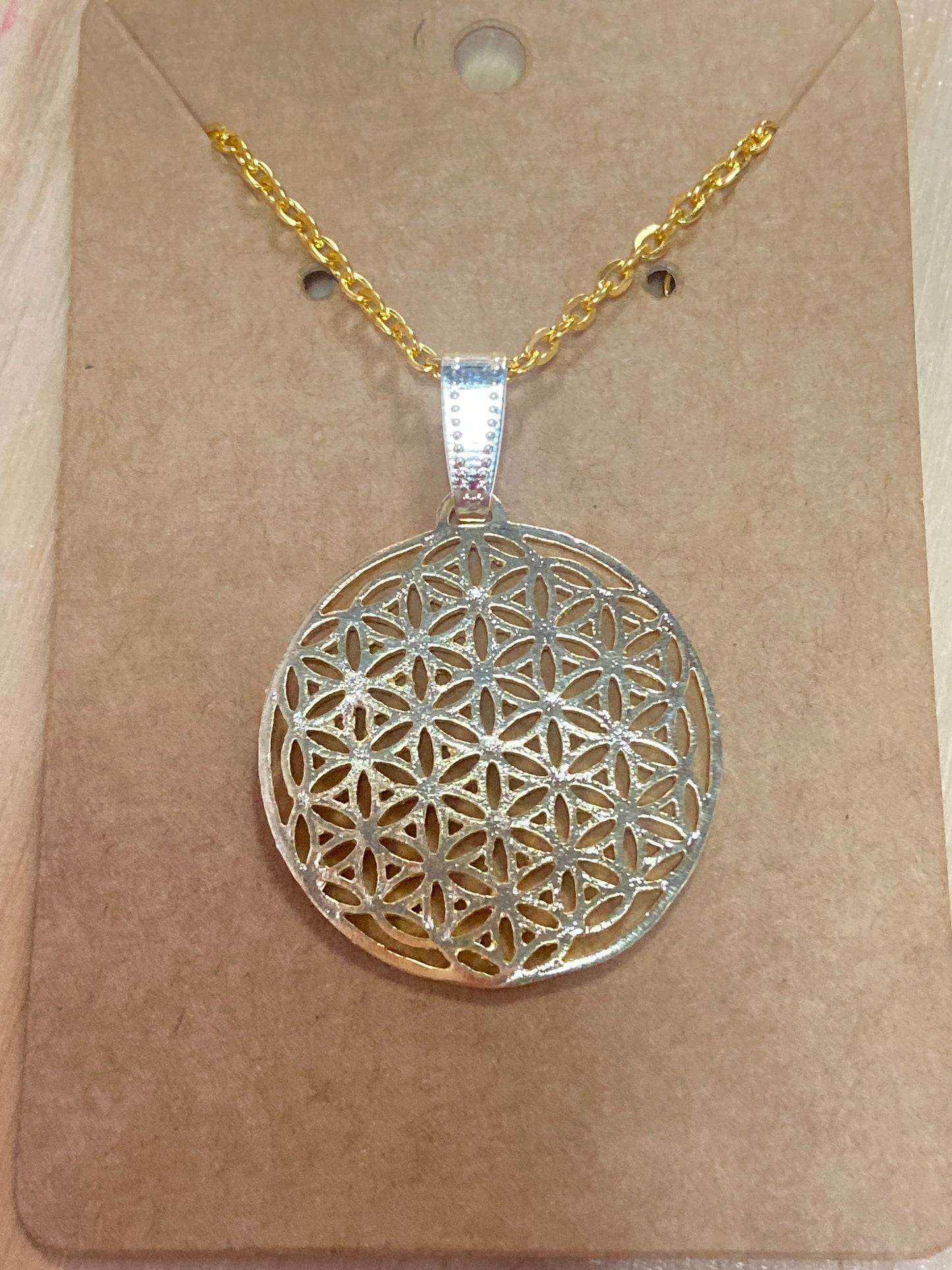 Flower of Life Gold Plated Necklace