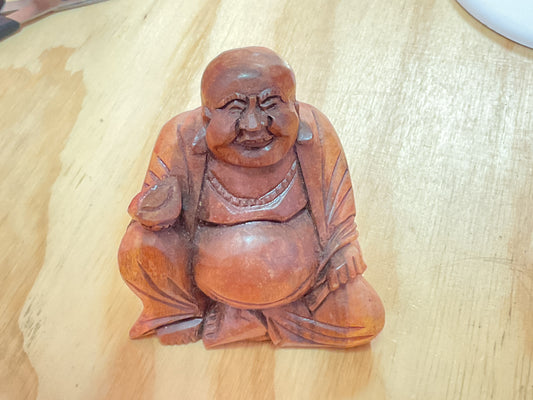 Good Buddha Wooden Figurine
