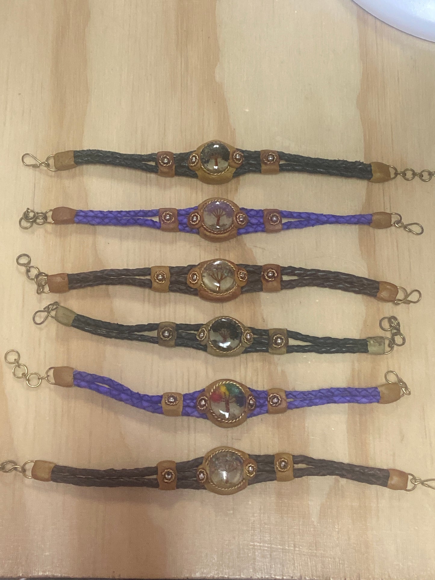 Leather Tree Of Life Bracelet