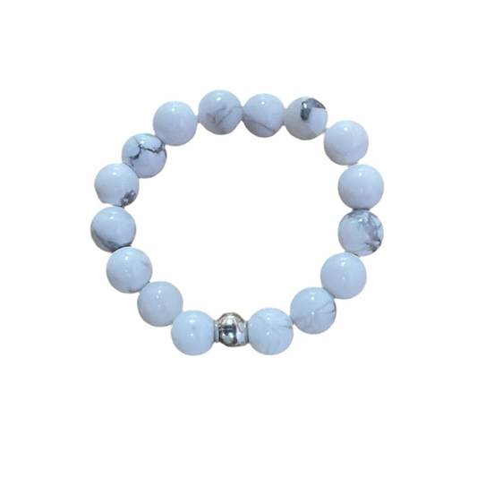 Howlite Elastic Ring