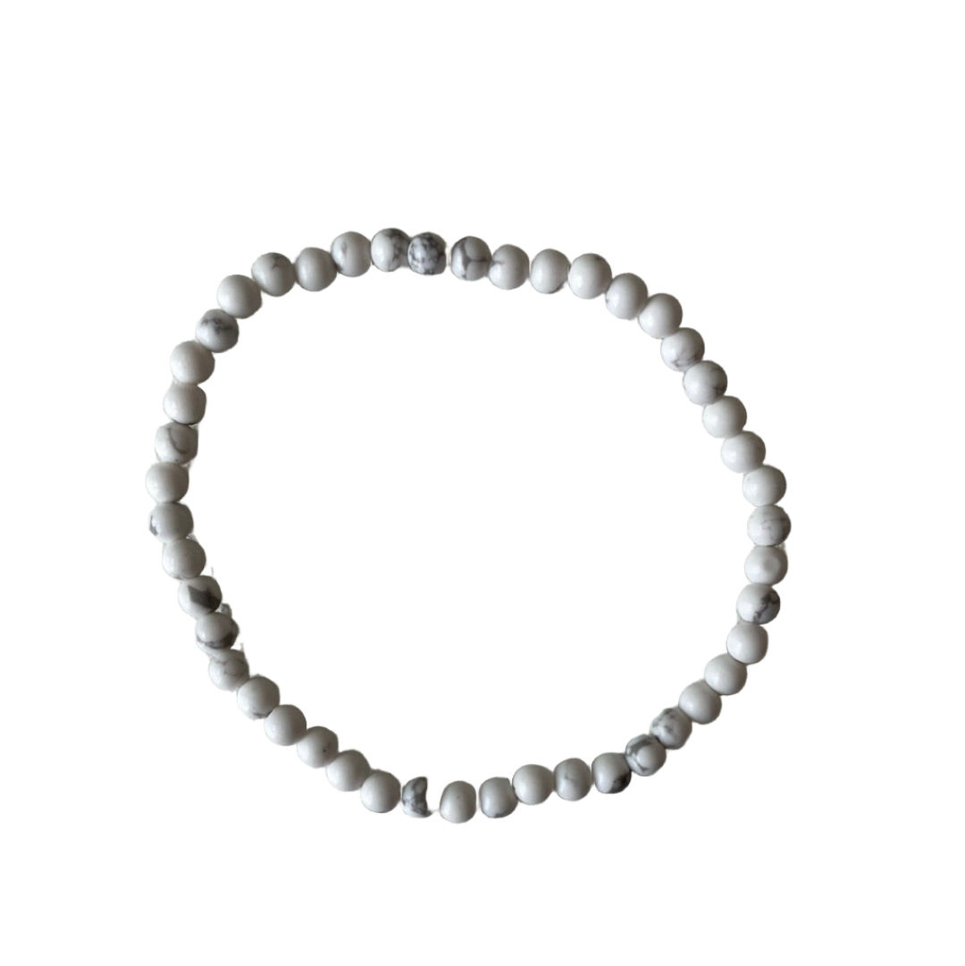 Pulsera de cuentas de howlita
