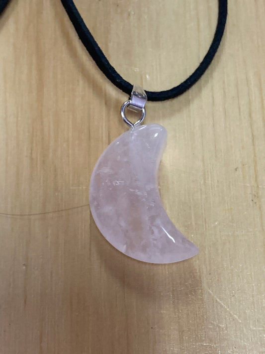 Gemstone Moon Suede Necklace