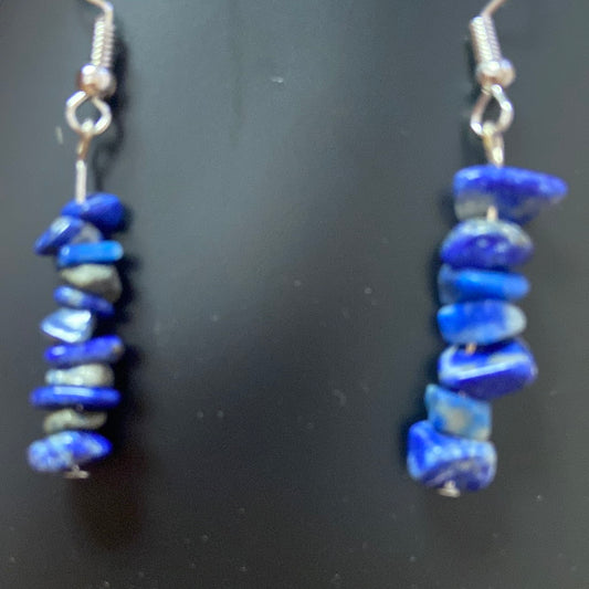 Lapis Lazuli Chip Earrings