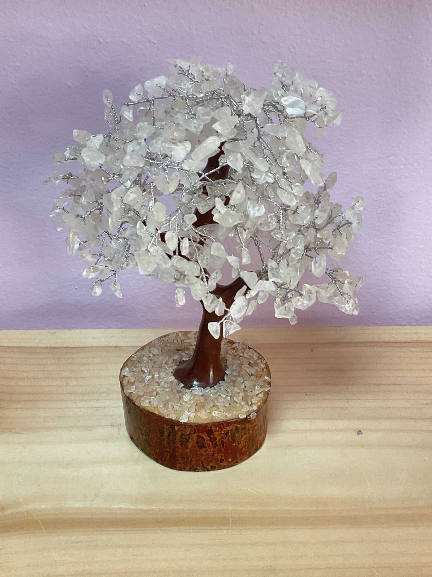500 Bead Clear Quartz Gemstone Tree of life