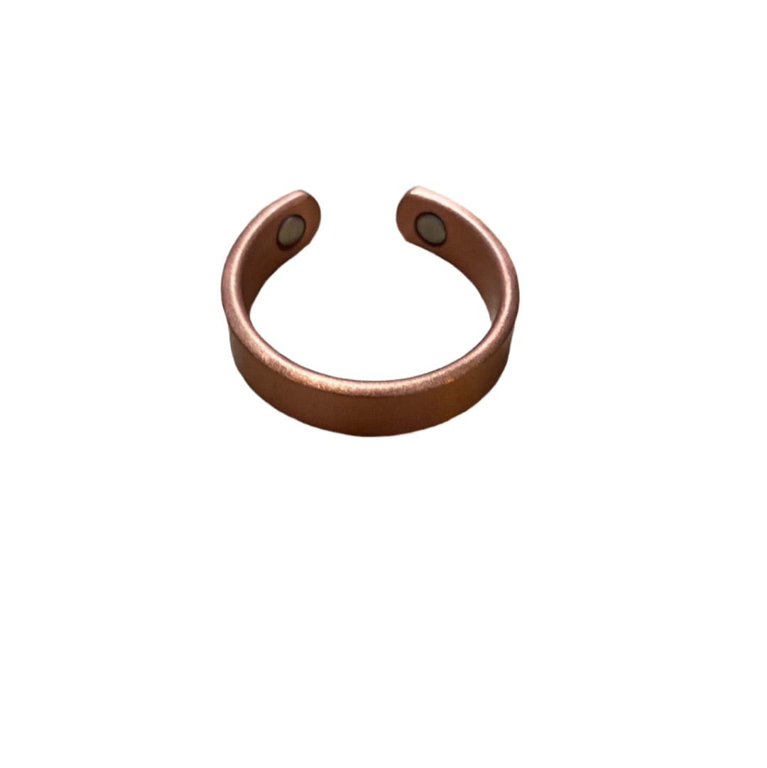 Band Copper Ring with Magnets