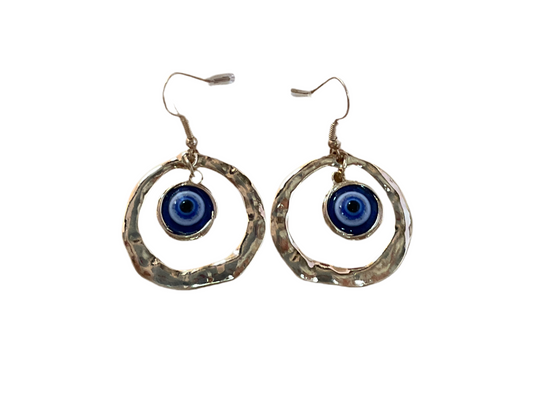 Evil Eye Golden Earrings