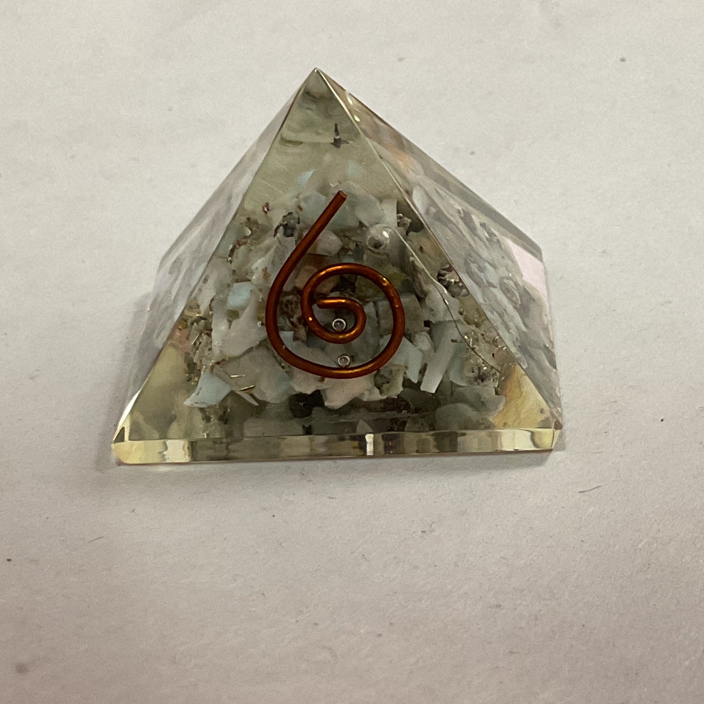 Small Aquamarine Orgone Pyramid