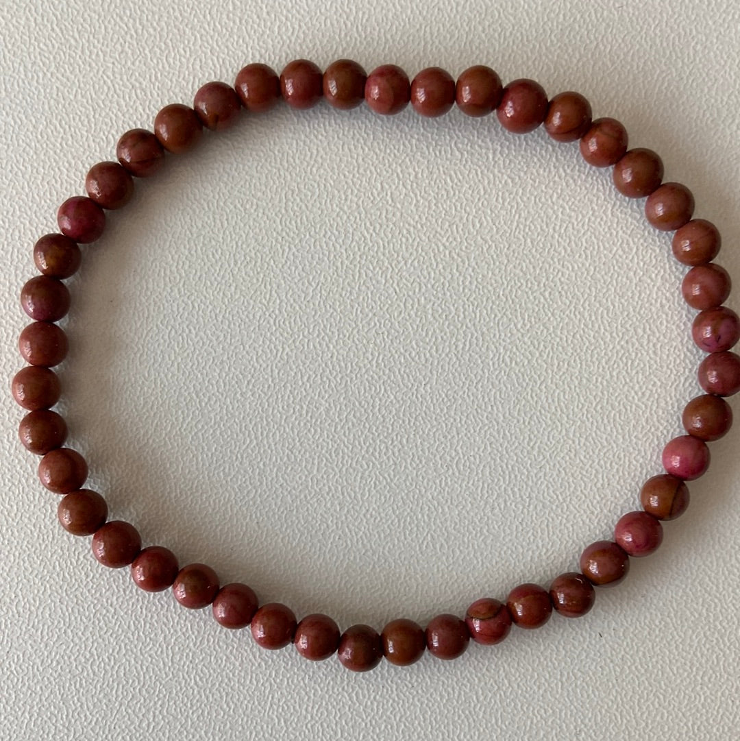 Brecciated Jasper 4mm Bead Bracelet