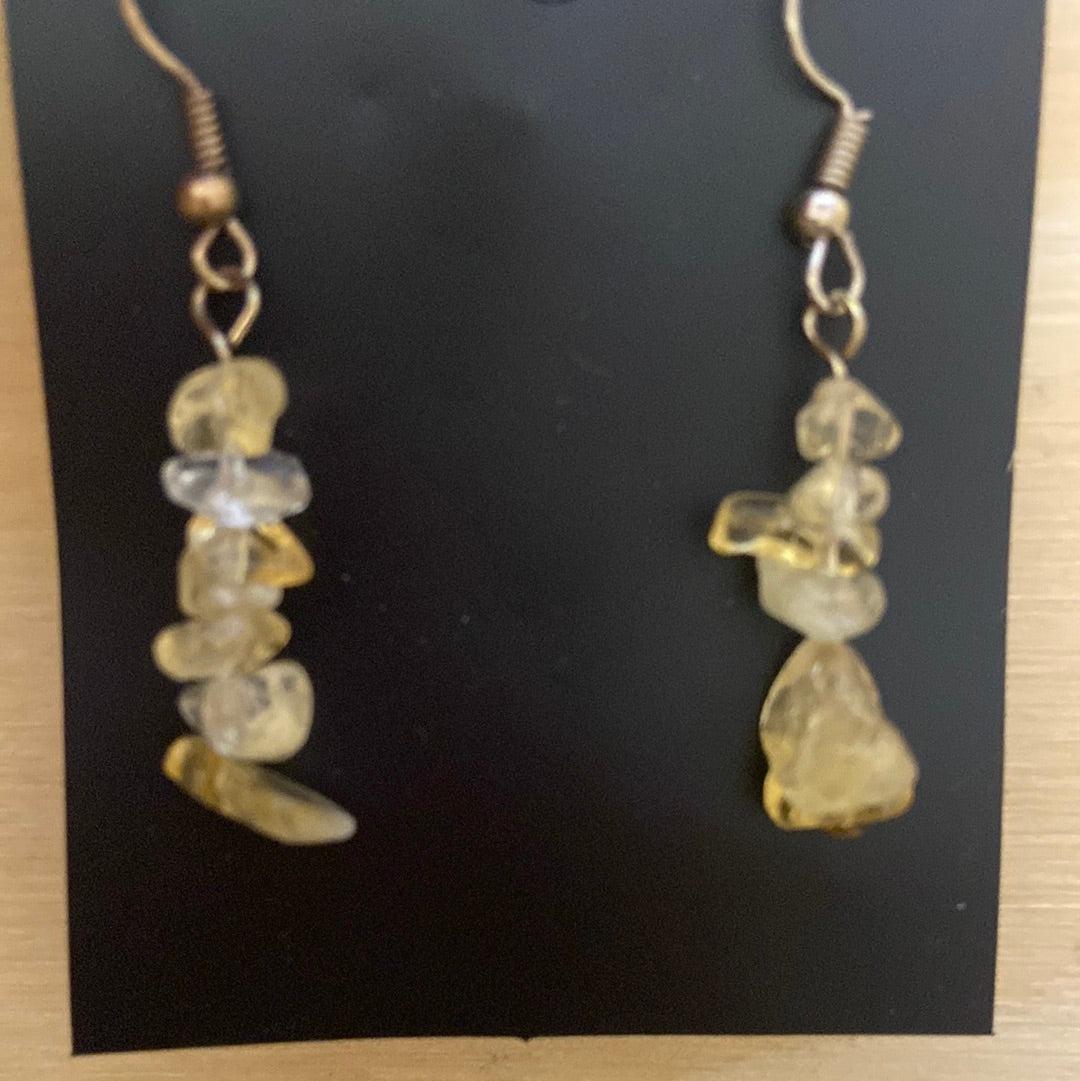 Pendientes de chip de citrino