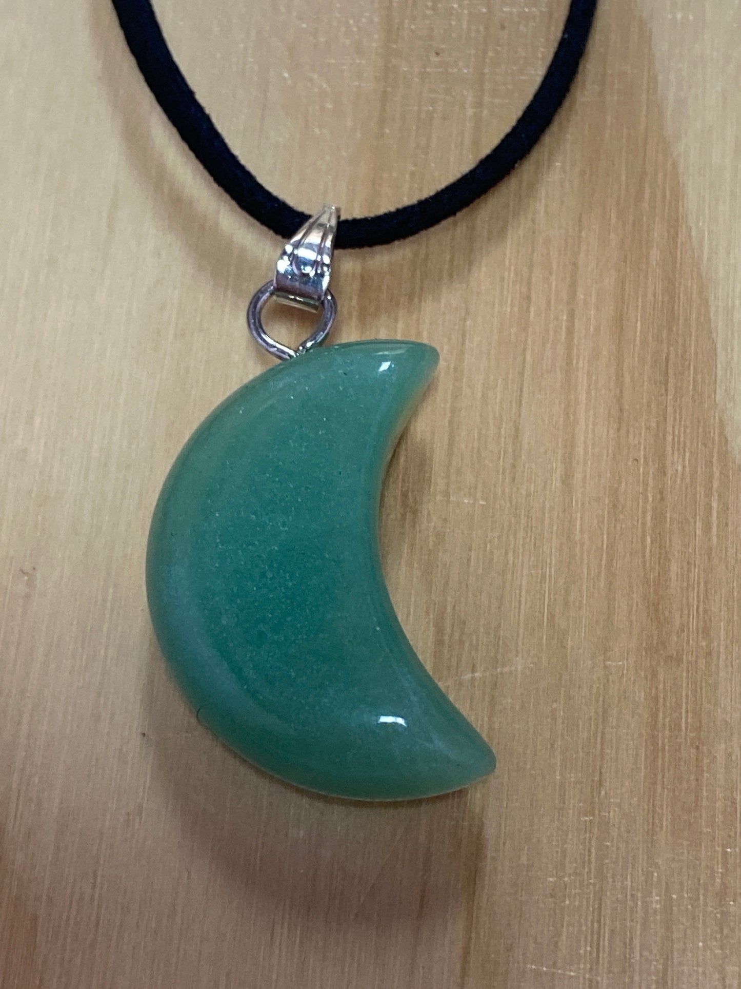 Gemstone Moon Suede Necklace