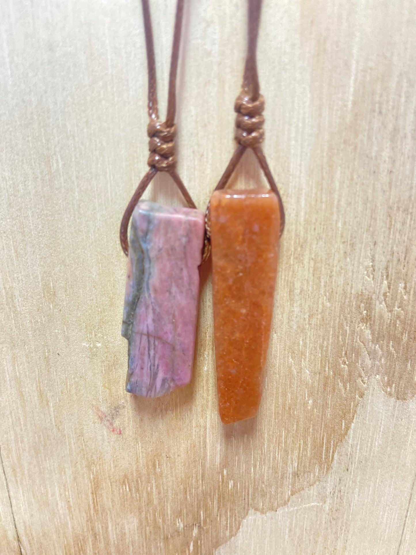 Natural Stone Handmade Leather Woven Necklace