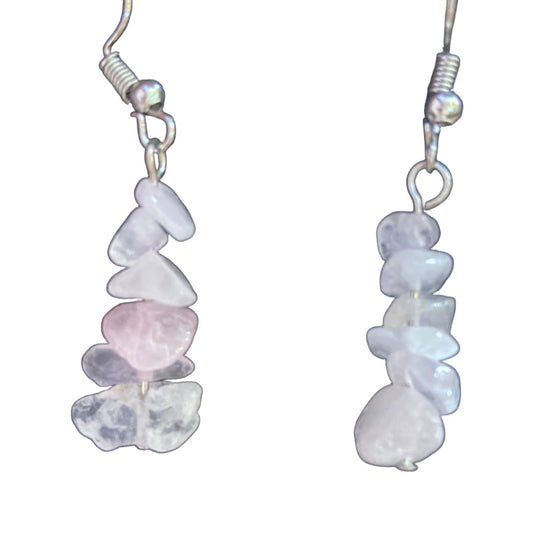 Rose Quartz Chip Earrings