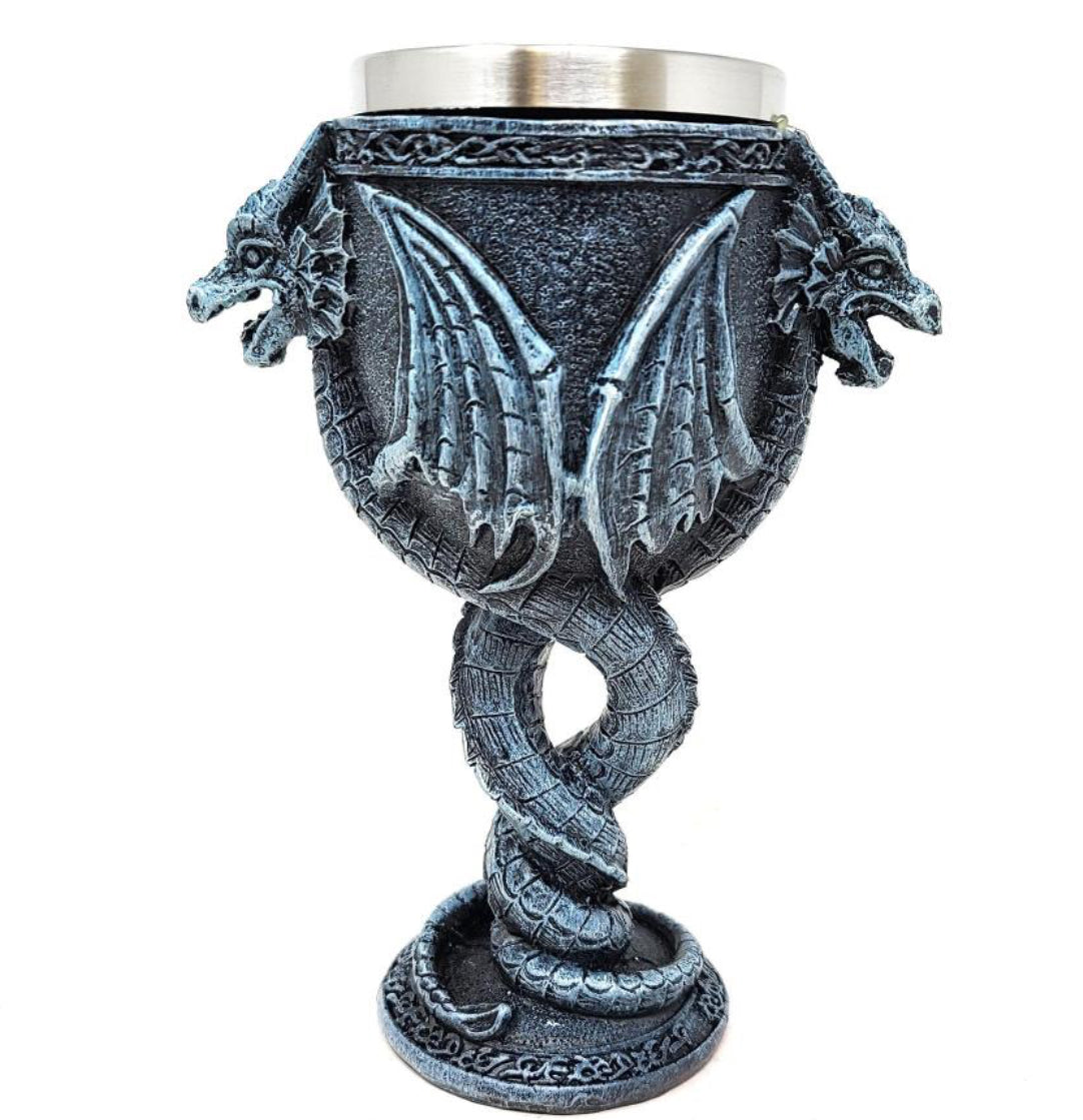 Copa de acero inoxidable de dragón
