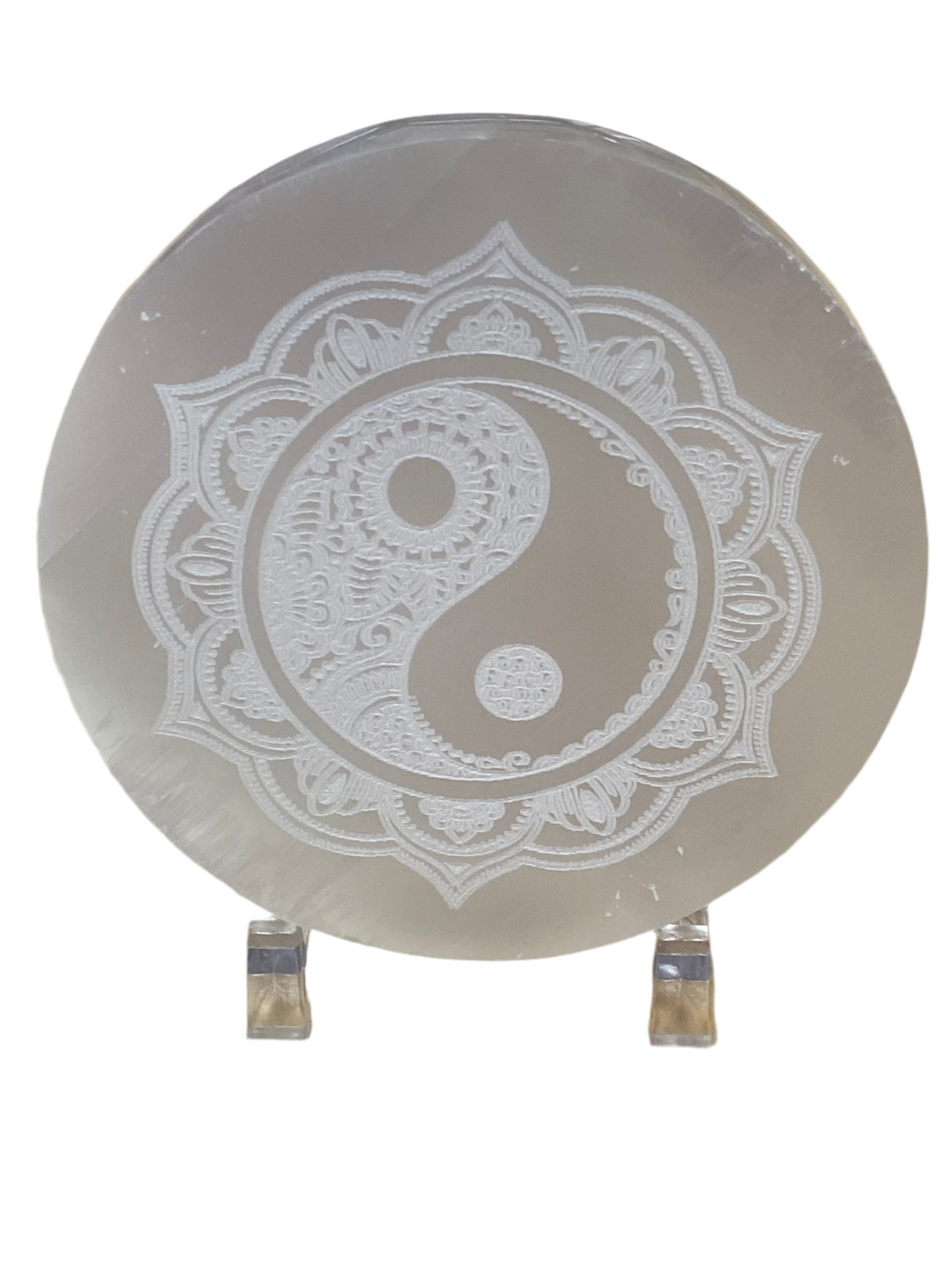 Yin Yang Selenite Disc