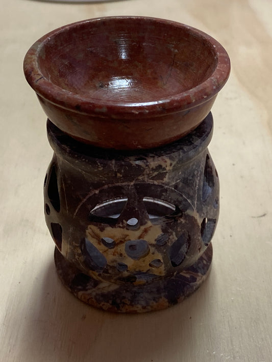 Soap Stone Aroma Lamp Pentacle Carved