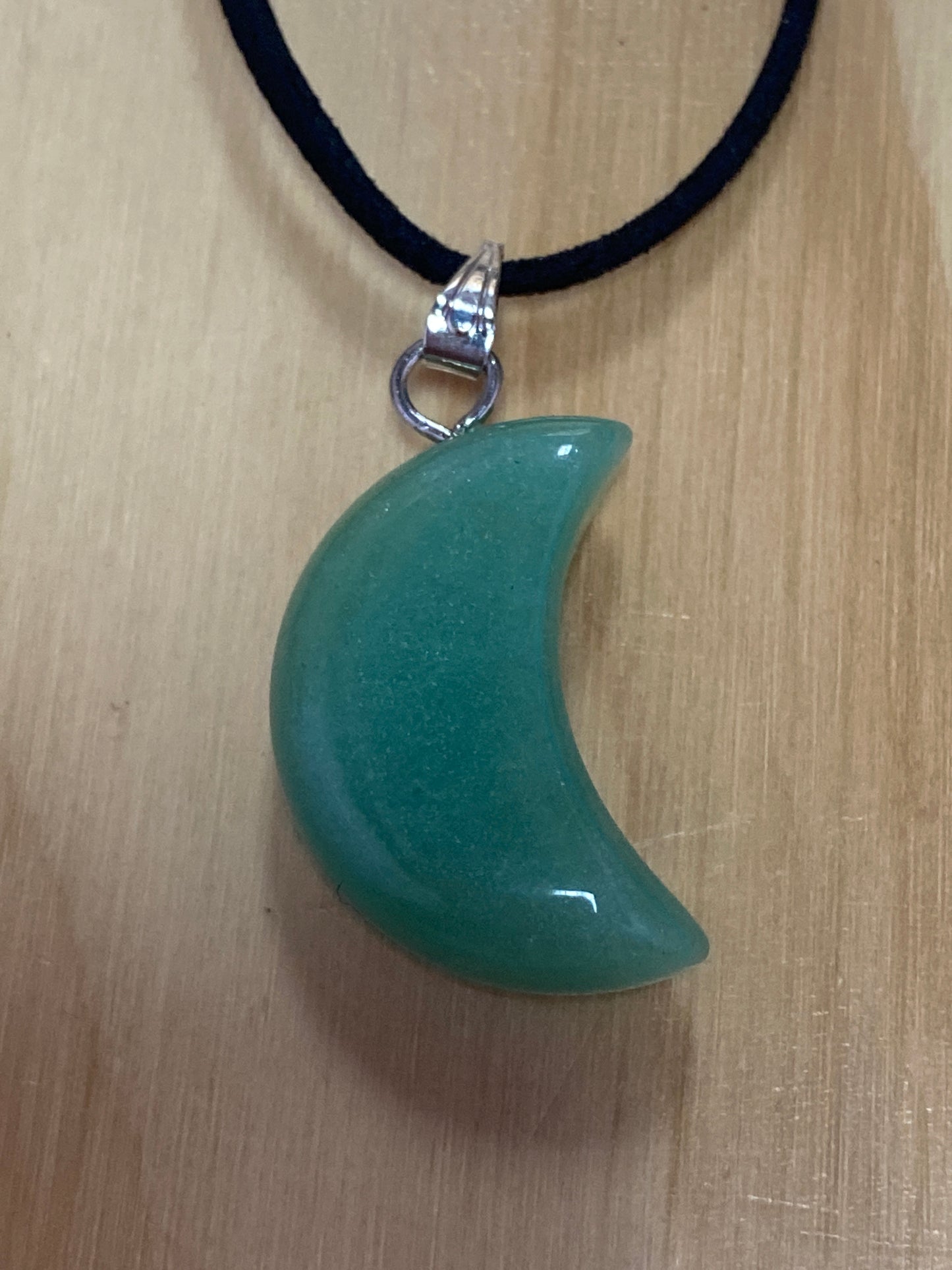 Gemstone Moon Suede Necklace