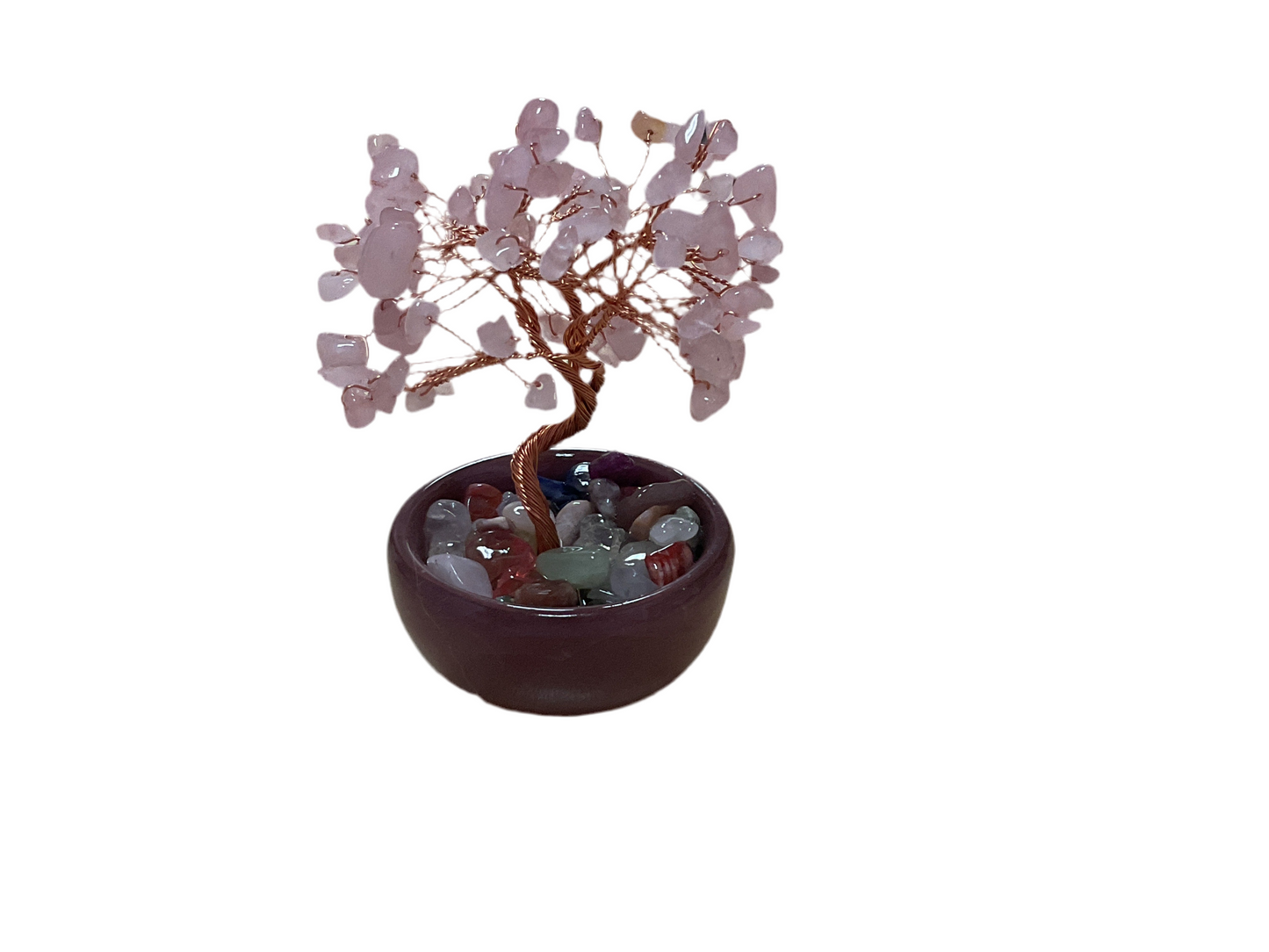 Rose Quartz Copper Tree