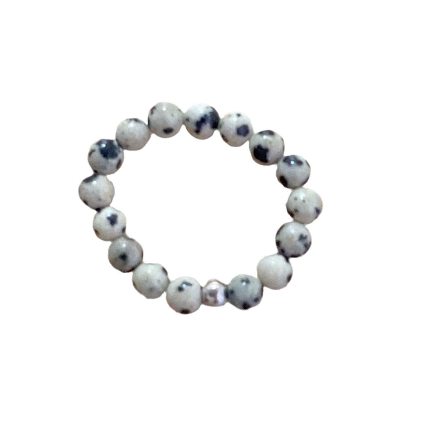 Dalmation Jasper Elastic Ring