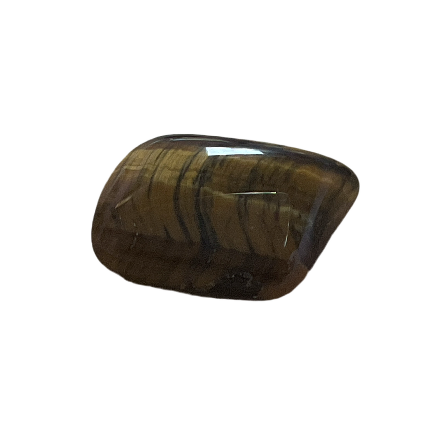 Piedra pulida de ojo de tigre dorada