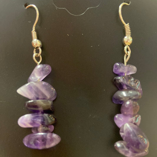 Amethyst Chip Earrings