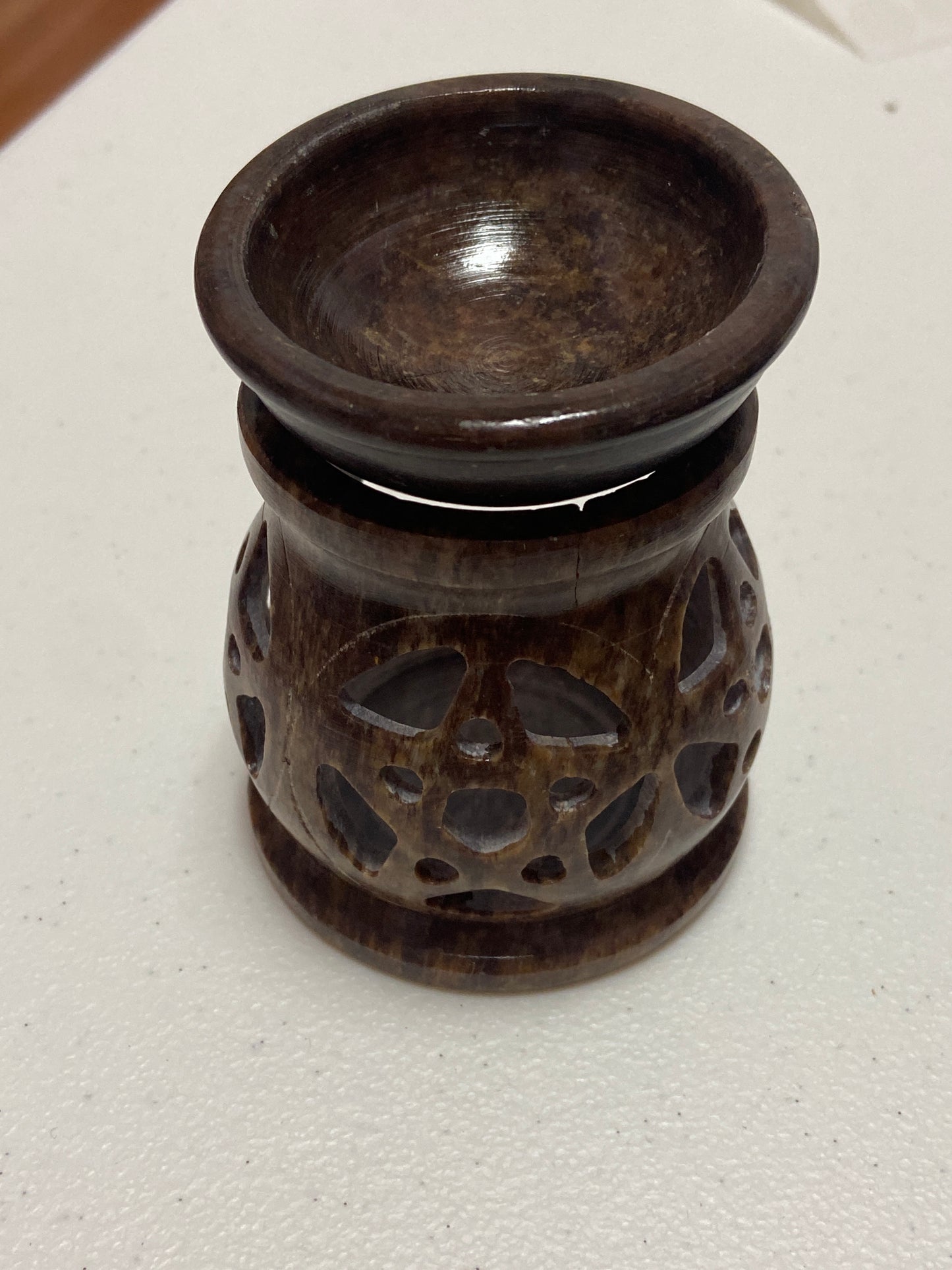 Soap Stone Aroma Lamp Pentacle Carved