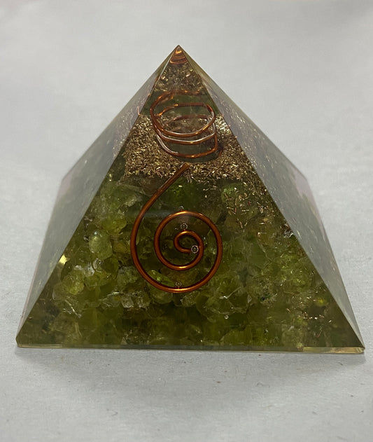 Medium Peridot Orgone Pyramid