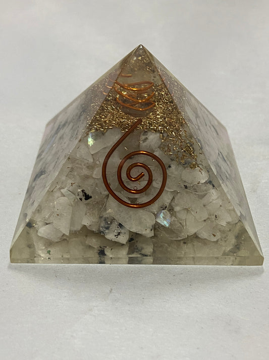 Medium Rainbow Moonstone Orgone Pyramid