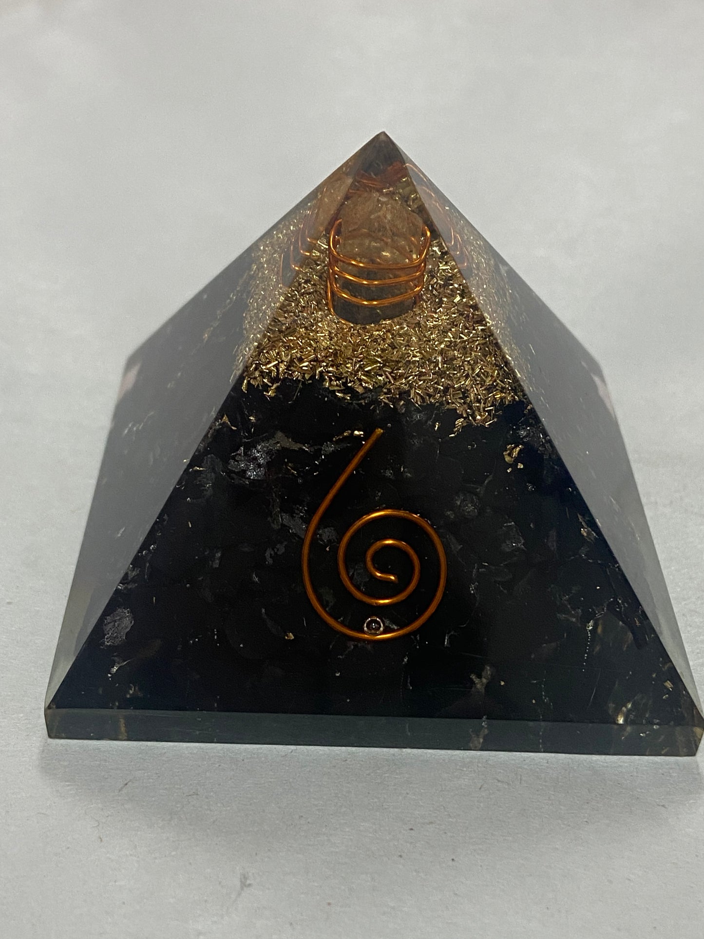 Medium Black Tourmaline Orgone Pyramid