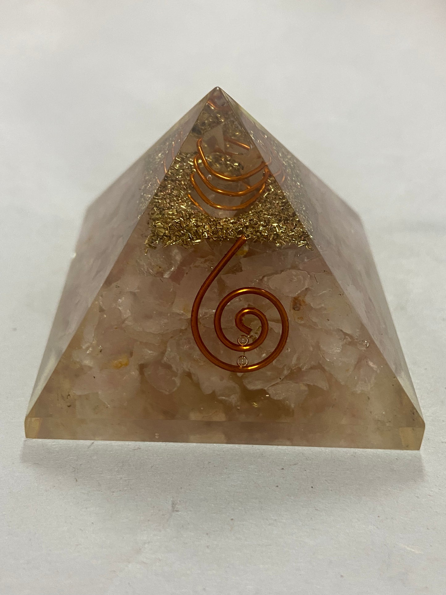 Medium Rose Quartz Orgone Pyramid