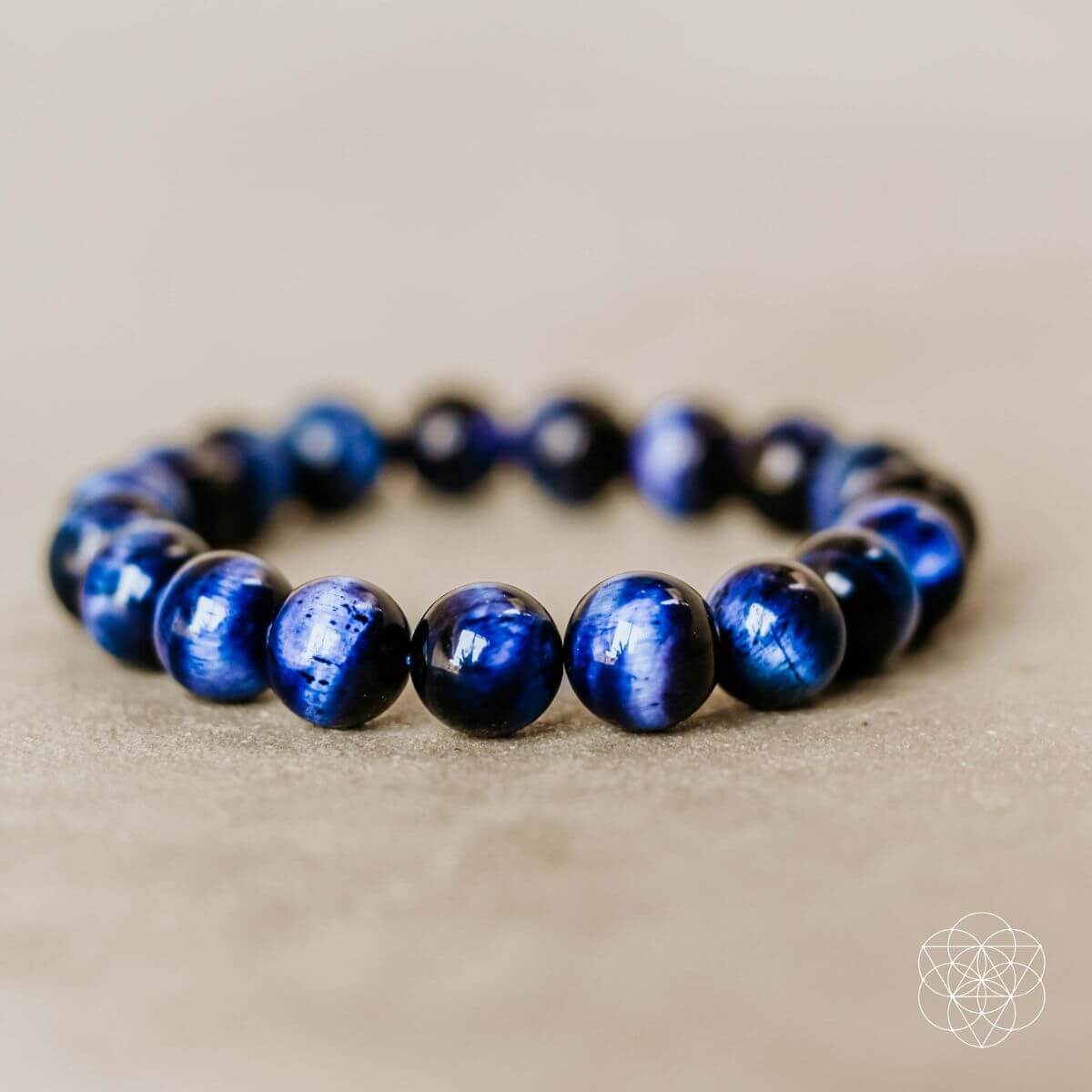 Pulsera de ojo de tigre azul