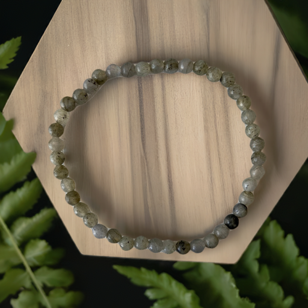 Labradorite 4mm Bead Bracelet