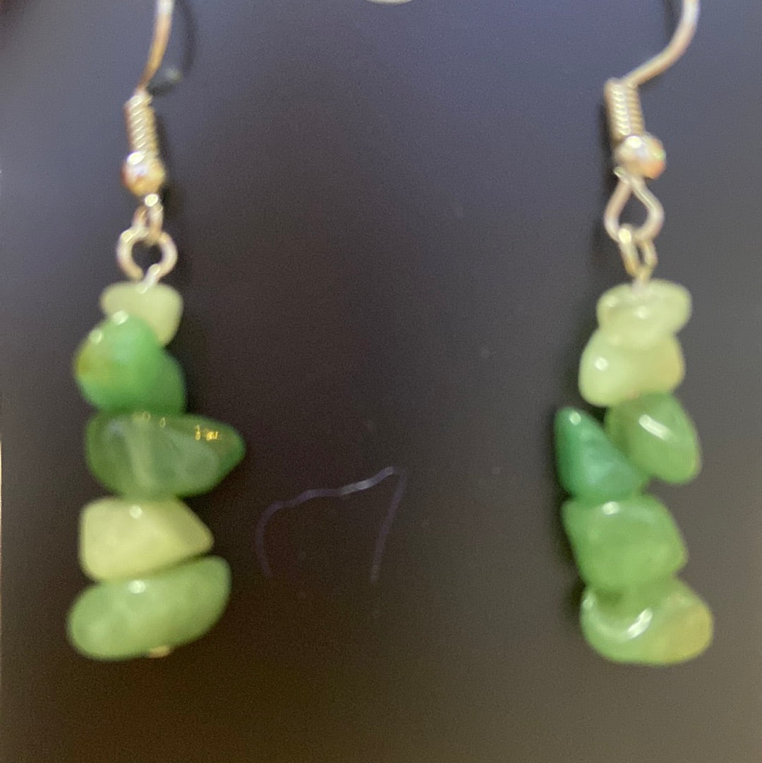 Green Aventurine Chip Earrings