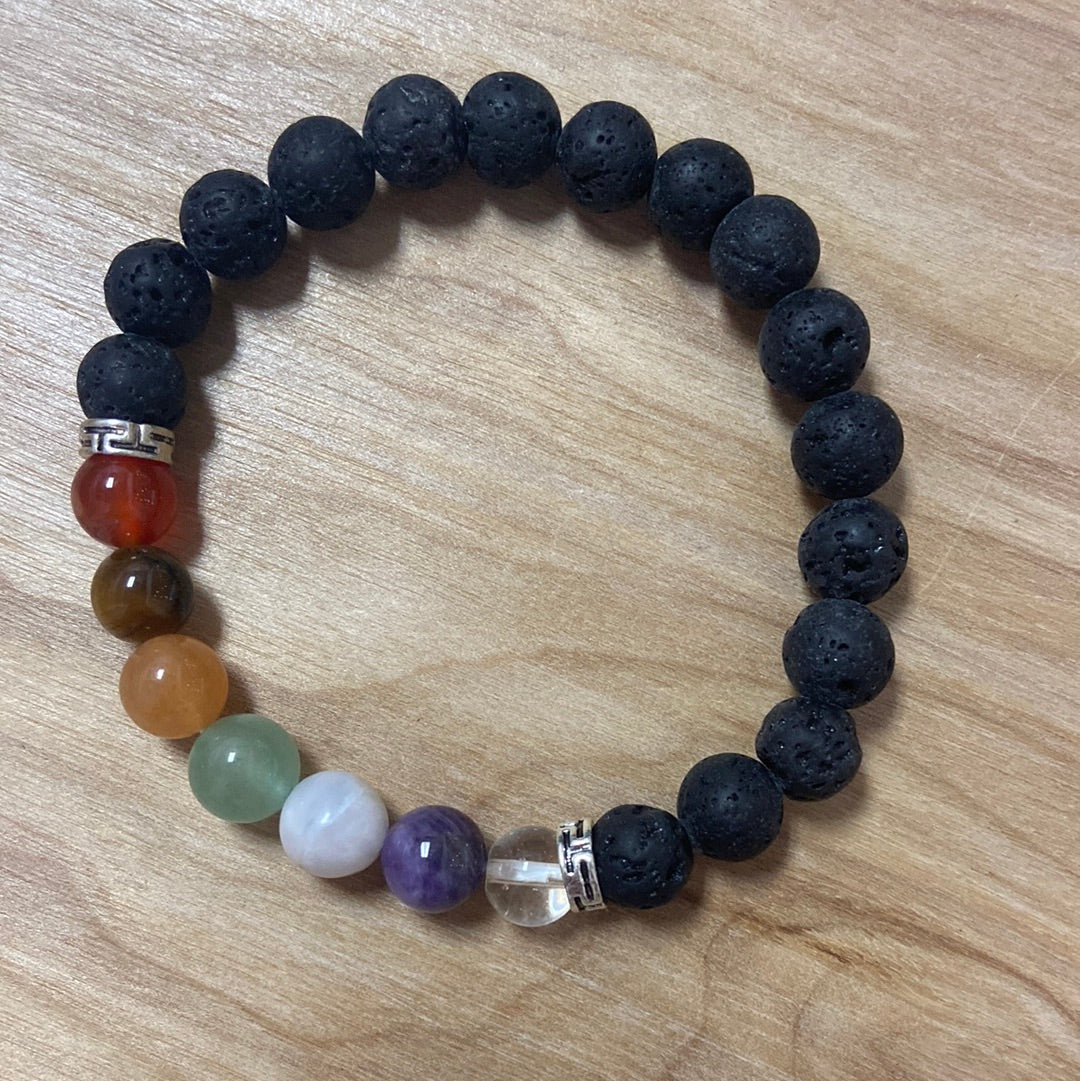 Chakra Lava Bracelet