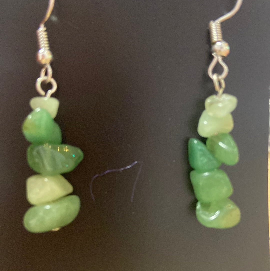 Green Aventurine Chip Earrings