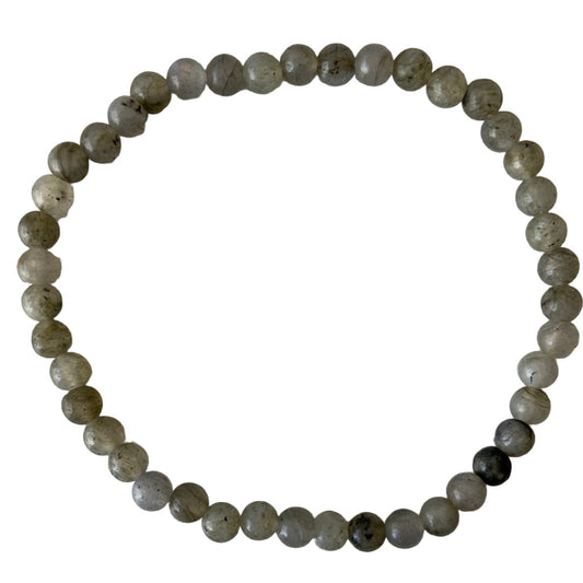 Labradorite 4mm Bead Bracelet