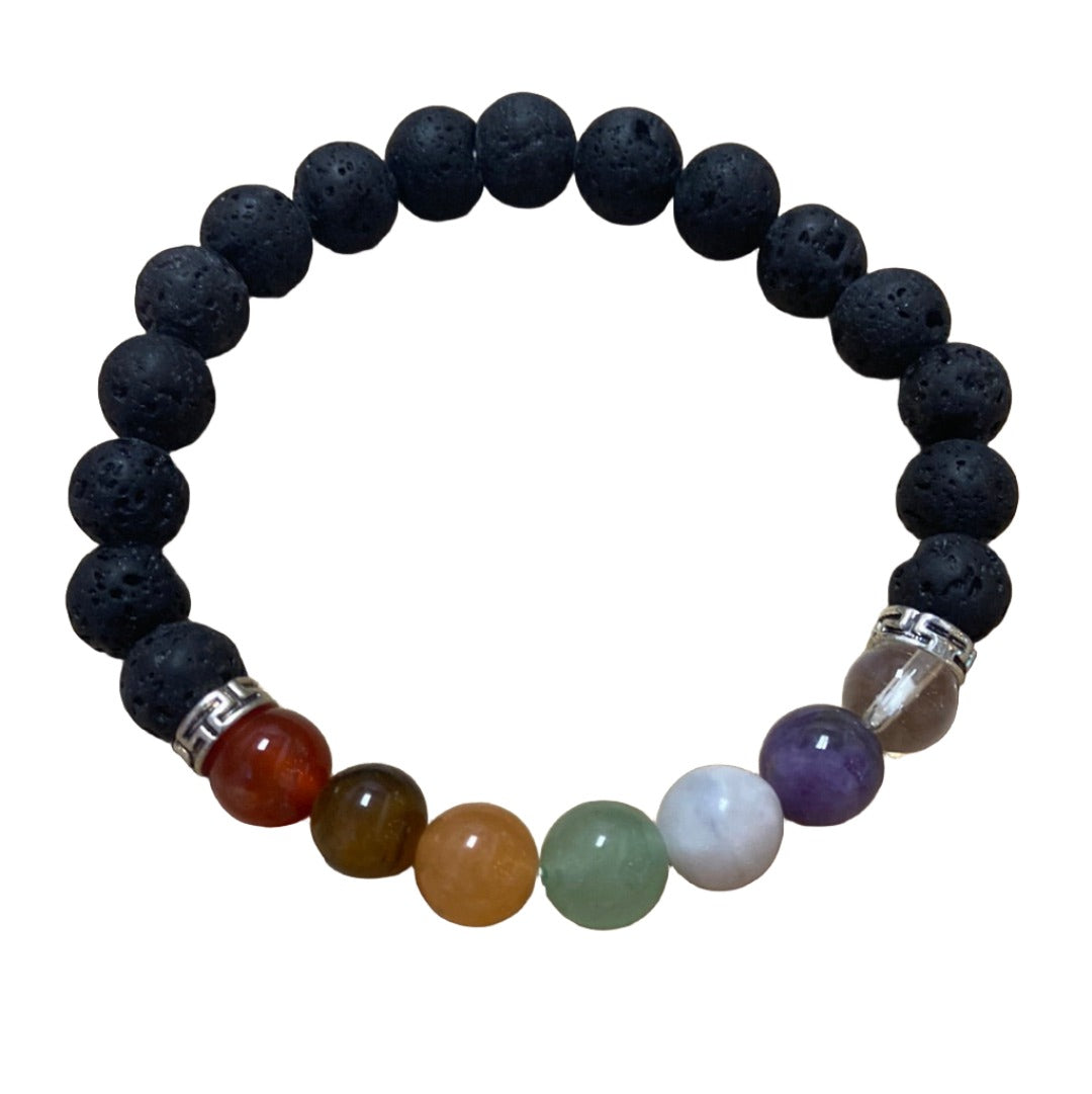 Chakra Lava Bracelet